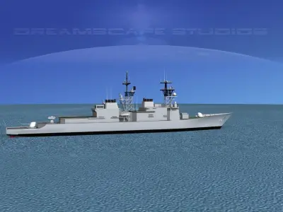 Spruance Class DD982 USS Nicholson 3D model