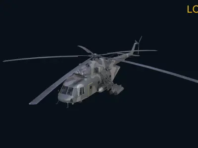Asset - Army - Aircraft - Mi 172 Low-poly 3D model