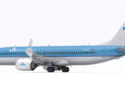 Boeing 737-800 MAX KLM Airlines 3D model