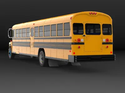 Blue Bird International S1800 School Bus 3D model