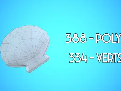 SHELL 04 CARTOON STYLIZED Low-poly 3D model