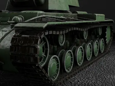 Soviet tank KV 1 3D model