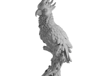 cockatoo bird statue 3D model