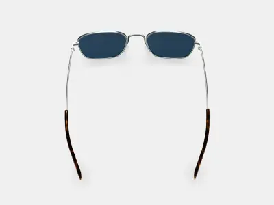 Blount Sunglasses in Antique Silver 3D model