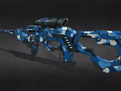 Science Fiction Rifle Model 3D model