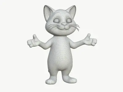 High-Quality Cartoon Cat Pbr 3D model