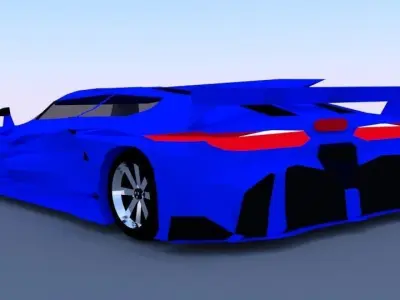 Supercar Zezrin Family Low-poly 3D model