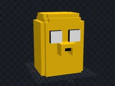 Pixel Model of Jake Free low-poly 3D model