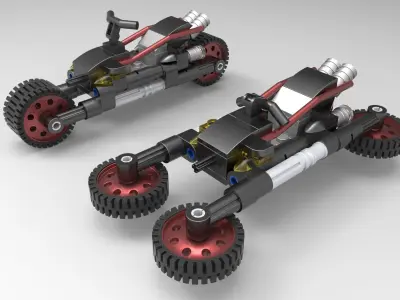 LEGO motorcycle 3d model 3D model