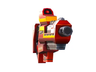 LowPoly Sci-Fi Cartoon Assault Rifle Future Low-poly 3D model