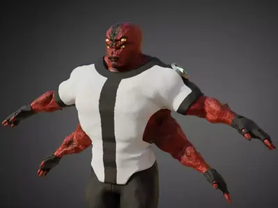 Four Arms Alien from Ben 10 Realistic Sci-Fi Character  3D model