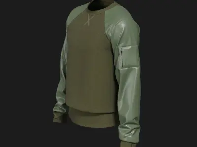 3D Sweater Model with Glossy Sleeves 3D model