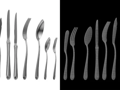 Classic Cutlery 12 Pieces COLLECTION 3D model