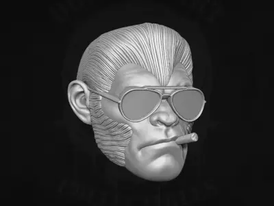 Ape Heads Collection 3D Printable Files For Action Figures 3D print model