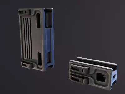 Double Picatinny Rail Free low-poly 3D model