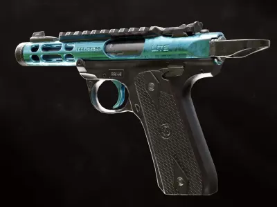 Ruger Mark IV Low-poly 3D model Low-poly 3D model