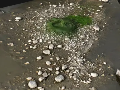 debris stones beach part 9 PBR photogrammetry Low-poly 3D model