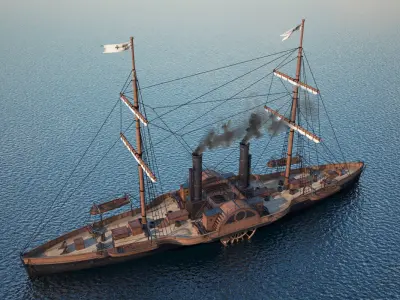 Steam Ship 3D model