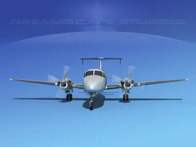 Beechcraft C-12J Huron V02 USAF 3D model