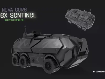 Nova Core - Apex Sentinel - Bicycle impulse  Low-poly 3D model