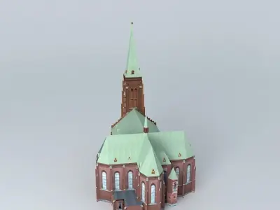Catholic church in Trinec Free 3D model