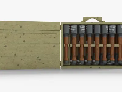 Grenade Case WW2 Low-poly 3D model