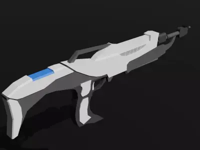 technological weapon Low-poly 3D model