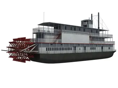 Old Steam Boat 3D model
