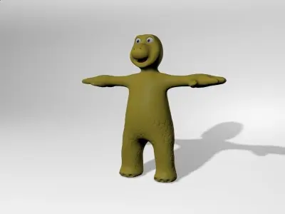 cartoon rigged characters Low-poly 3D model