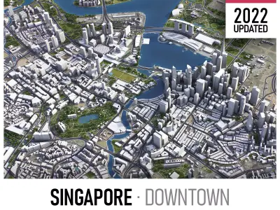 Singapore Low-poly 3D model