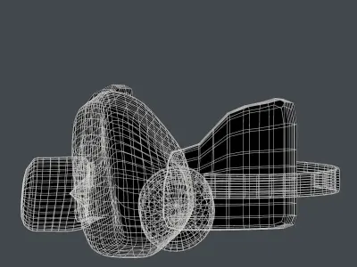 Gas mask helmet 3d model scifi Low-poly Low-poly 3D Low-poly 3D model