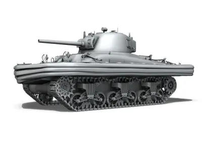 M4A1 Sherman - Duplex Drive  3D model