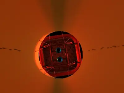 air balloon Low-poly 3D model