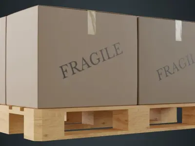 Pallet 2A Low-poly 3D model