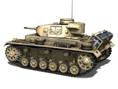 PzKpfw III - Ausf G - DAK - 313 3D model