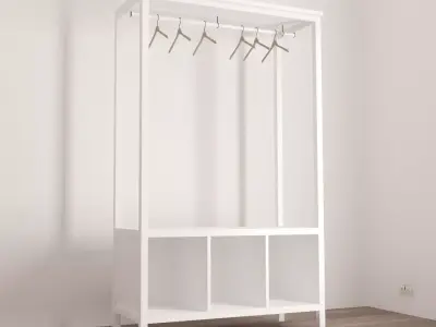 closet coat rack ikea bedroom furniture sets home Free 3D model