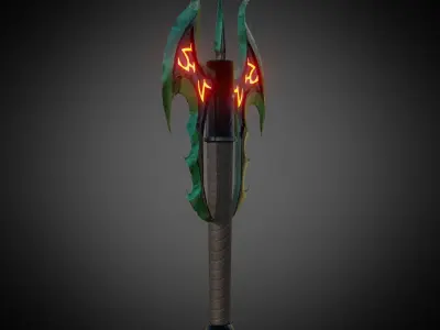 Axe Of Warrior Low-poly 3D model