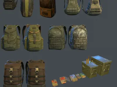 Arrangement of art resources of the Jedi escape Free 3D model