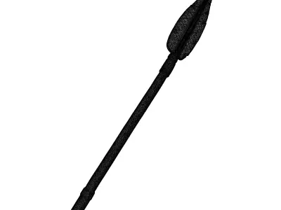 Feathered Tribal Spear 3D model