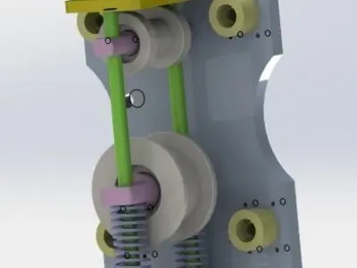 Belt tightening pulley 3D model