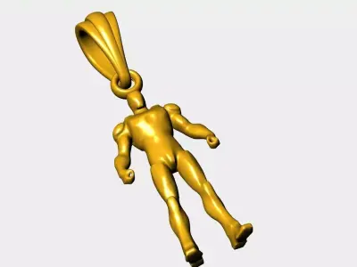 Robot Pendant Futuristic 3D Jewelry Model STL 3DM 3D print model purchase