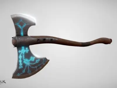 God of War Axe Leviathan Low-poly 3D model