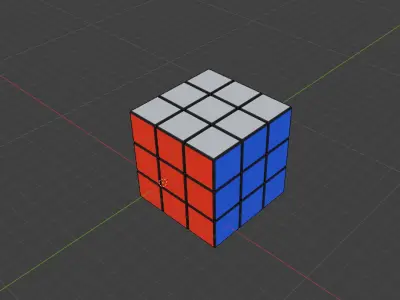 Free Rubix Cube Free low-poly 3D model