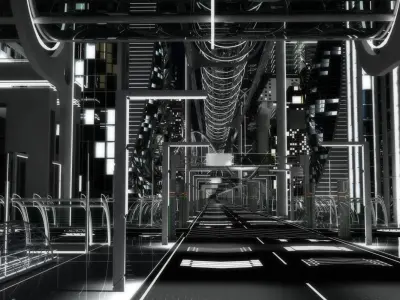 Future City HD 8 Night 3D model