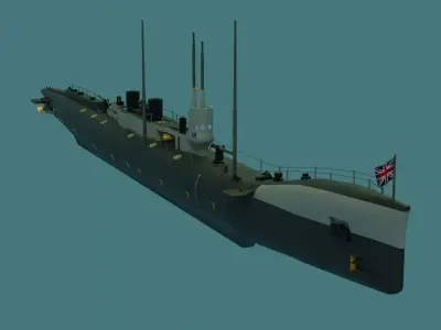 HMS K4 Texture Low-poly 3D model