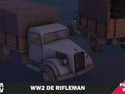 WW2 DE Rifleman Low-poly 3D model