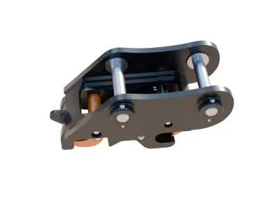 Rockland Excavator Attachment HKR Excavator Coupler - 3D MODEL Low-poly 3D model