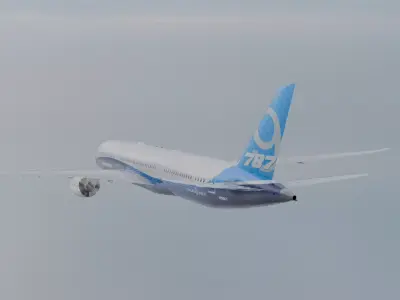 Boeing-787-9  Low-poly 3D model