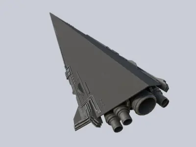 Alien ship Low-poly 3D model