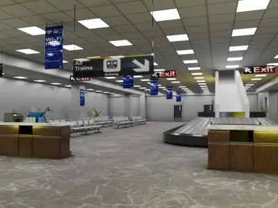 Airport from inside -BaggageClaim 3D model